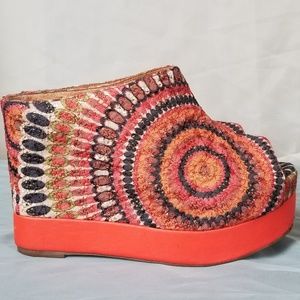 Handmade Havana woven wedges